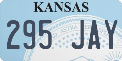 KS license plate 295JAY