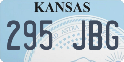 KS license plate 295JBG