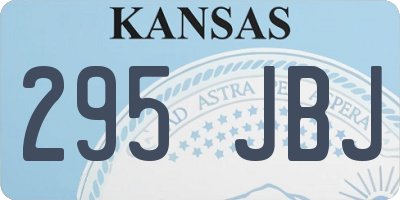 KS license plate 295JBJ