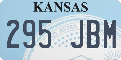 KS license plate 295JBM