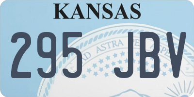 KS license plate 295JBV