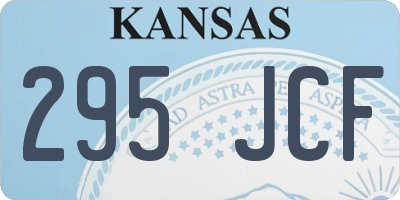 KS license plate 295JCF