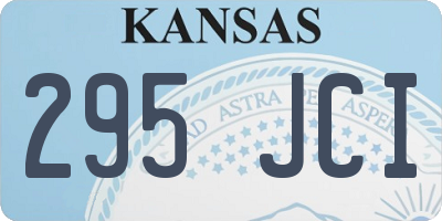 KS license plate 295JCI