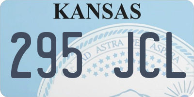 KS license plate 295JCL
