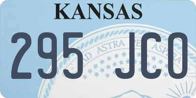 KS license plate 295JCO