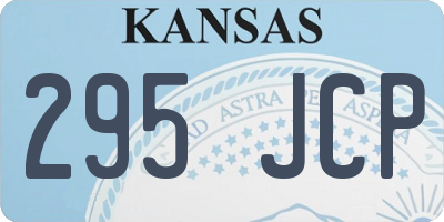 KS license plate 295JCP