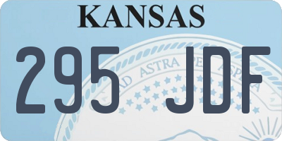 KS license plate 295JDF