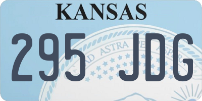 KS license plate 295JDG