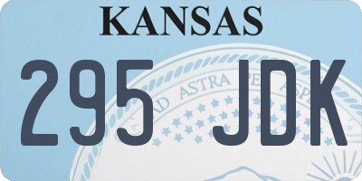 KS license plate 295JDK