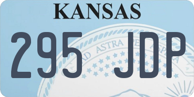 KS license plate 295JDP
