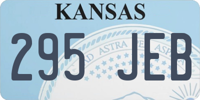 KS license plate 295JEB