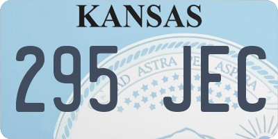 KS license plate 295JEC