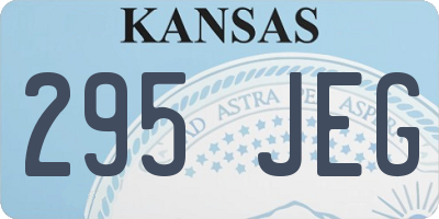 KS license plate 295JEG