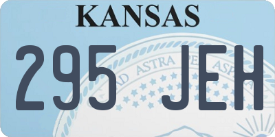 KS license plate 295JEH
