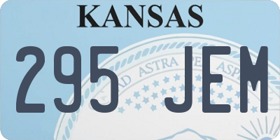 KS license plate 295JEM