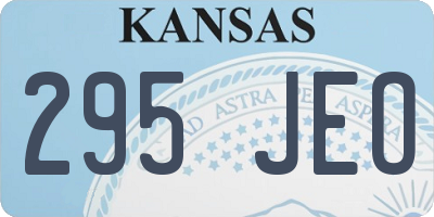 KS license plate 295JEO