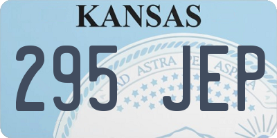 KS license plate 295JEP