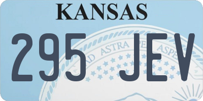 KS license plate 295JEV