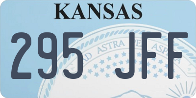 KS license plate 295JFF