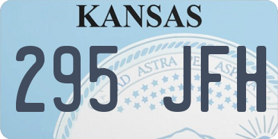 KS license plate 295JFH