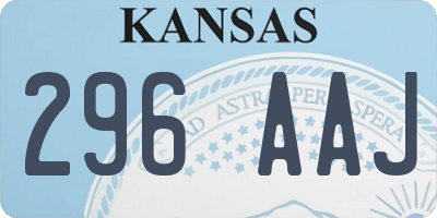 KS license plate 296AAJ