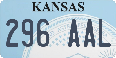 KS license plate 296AAL