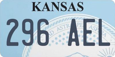 KS license plate 296AEL