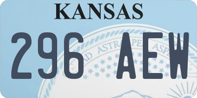 KS license plate 296AEW