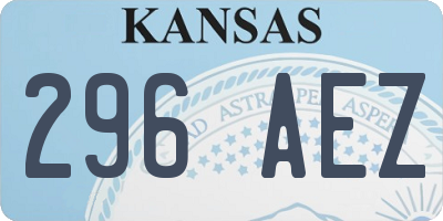 KS license plate 296AEZ