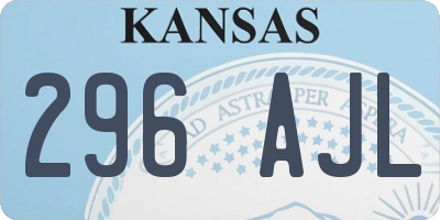 KS license plate 296AJL
