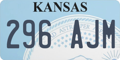 KS license plate 296AJM
