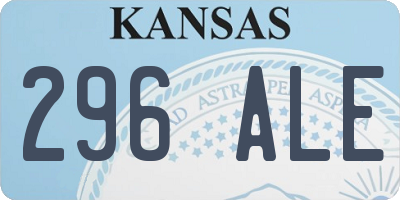 KS license plate 296ALE