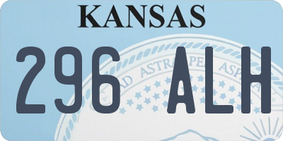KS license plate 296ALH