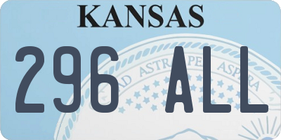 KS license plate 296ALL