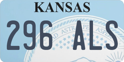 KS license plate 296ALS