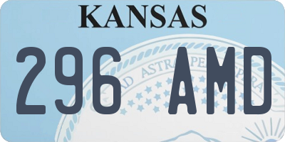 KS license plate 296AMD