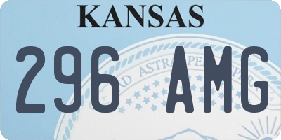 KS license plate 296AMG