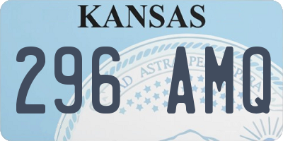 KS license plate 296AMQ