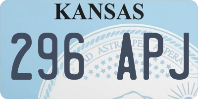 KS license plate 296APJ