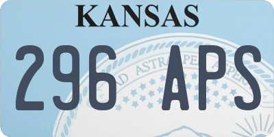KS license plate 296APS