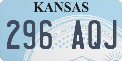 KS license plate 296AQJ
