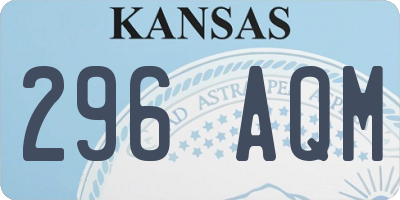 KS license plate 296AQM