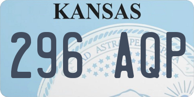KS license plate 296AQP