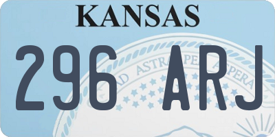KS license plate 296ARJ
