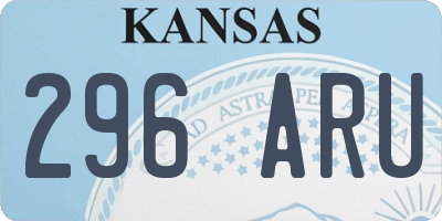 KS license plate 296ARU