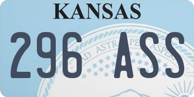 KS license plate 296ASS