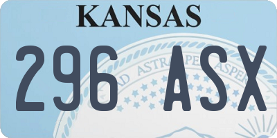 KS license plate 296ASX