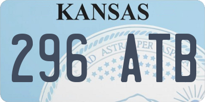 KS license plate 296ATB