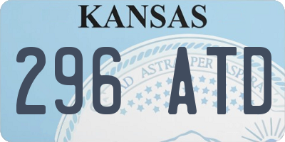 KS license plate 296ATD