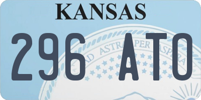 KS license plate 296ATO